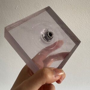 Real bullet clear bulletproof polycarbonate glass paper weight unique home decor